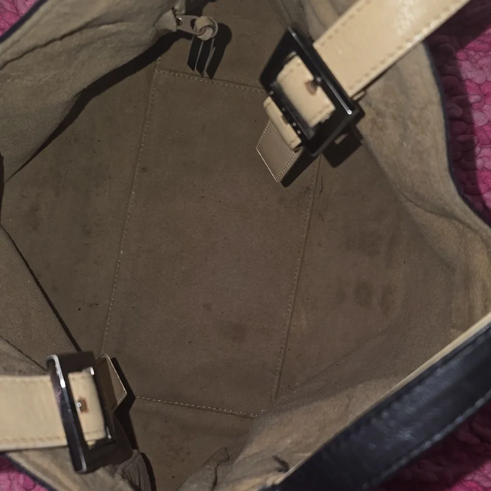 Givenchy Black and Cream Shoulder Bag